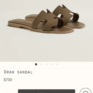 Brand new in box Hermes Oran Sandals Etoupe
